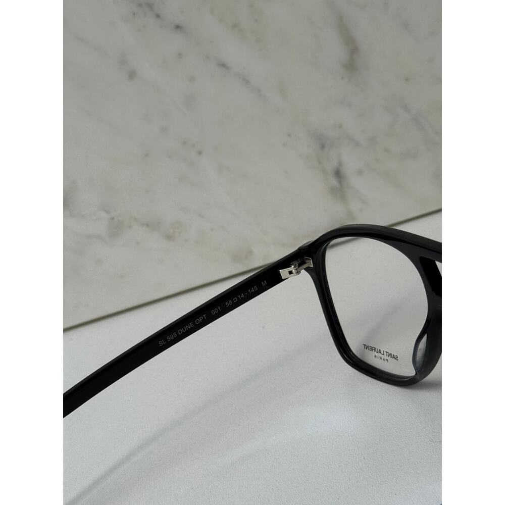 NEW Saint Laurent SL596 Dune Opt Aviator Frames in Black - Picture 6 of 6